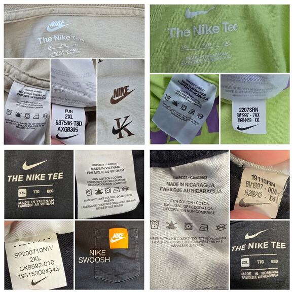 4 Nike Tshirts Size XXL Logo Swoosh Graphic Monogram Print Short Sleeves 2X - Picture 15 of 16